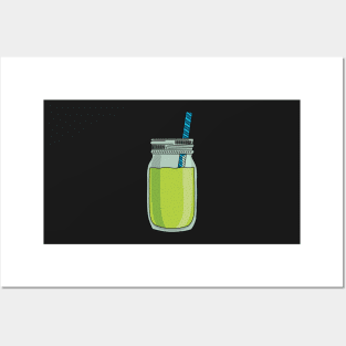 Green smoothie sticker Posters and Art